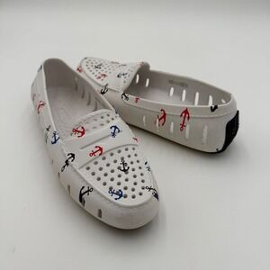 Floafers Posh Diver Water Shoes Nautical Anchor Slip On Loafers 9 Rubber Coastal